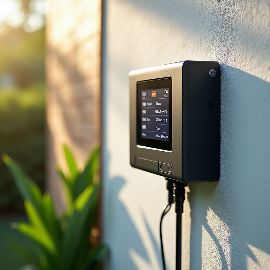 Programmatore di irrigazione digitale installato a parete